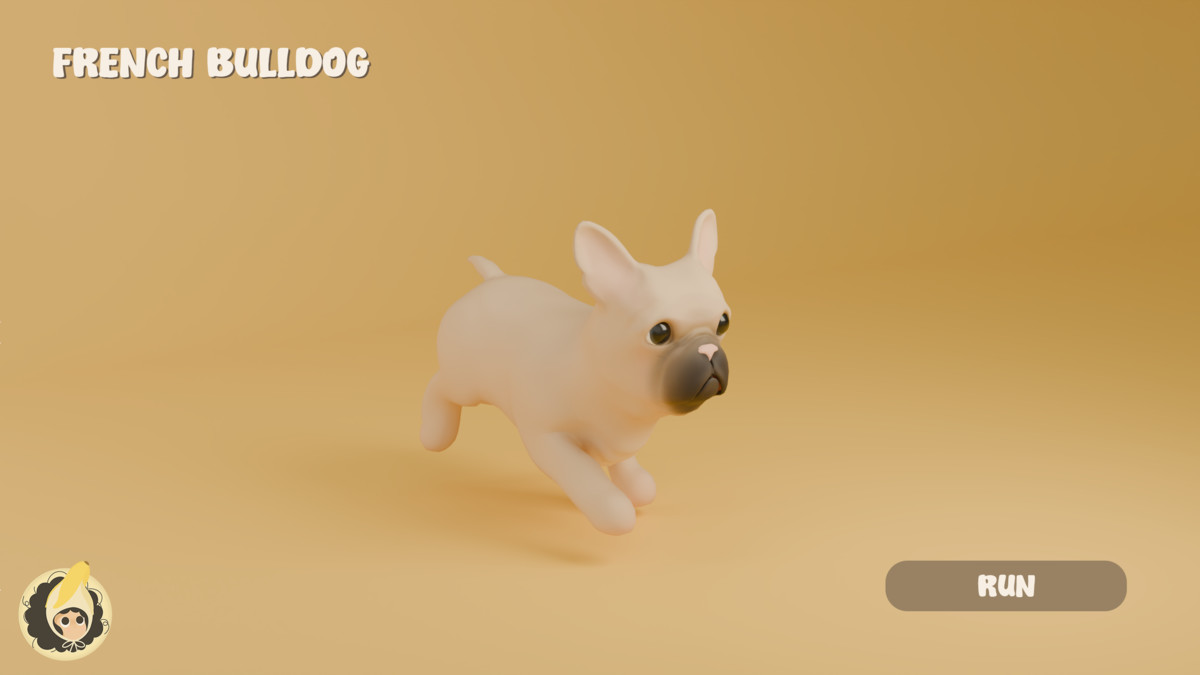 Animated French Bulldog