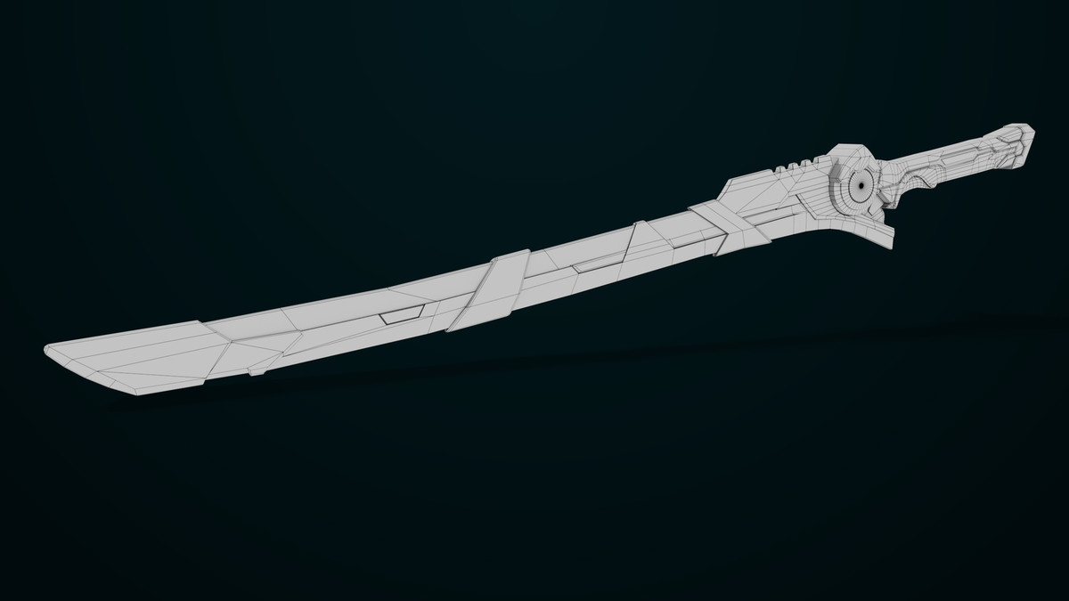 Sci Fi Sword 10 Red URP HDRP Textures