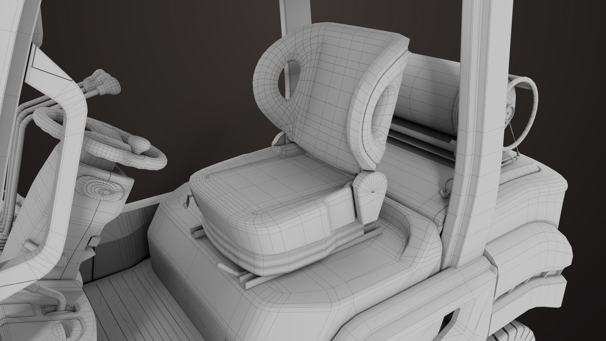 Forklift Truck 02 Orange URP HDRP Textures