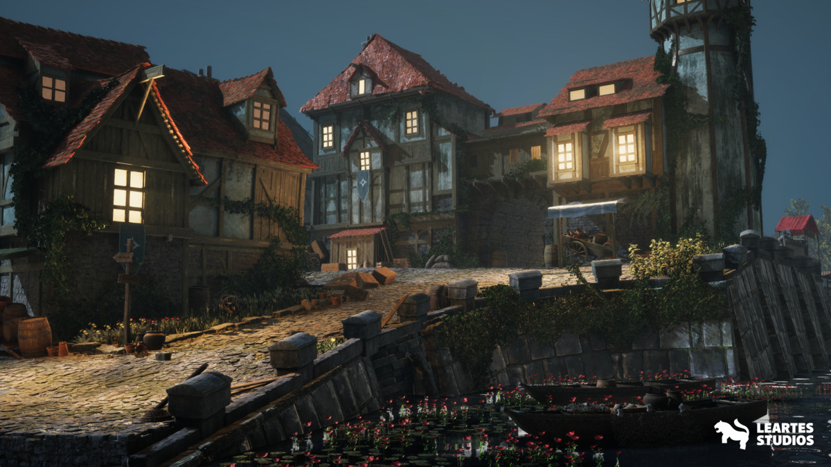 Medieval Lakeside Town
