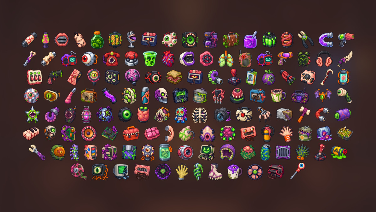 Biopunk Mutant Technology Biotech Body Horror Icons Pack