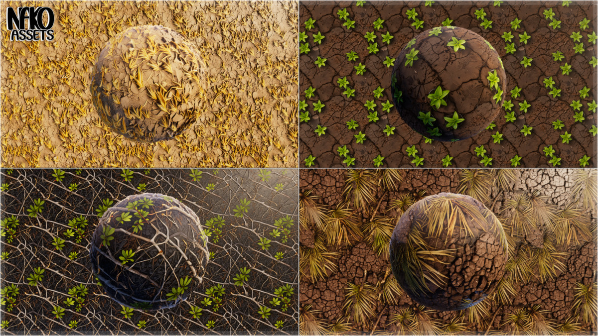 Forest 4K Materials x118 Textures of Realistic Nature | PBR HQ Terrain Pack