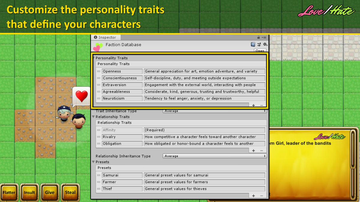 Pixel Crushers Narrative Bundle: Dialogue System, Quest Machine, Love/Hate