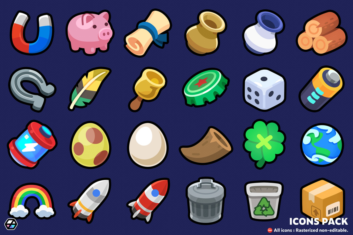 2D Icons - Casual Icon Pack