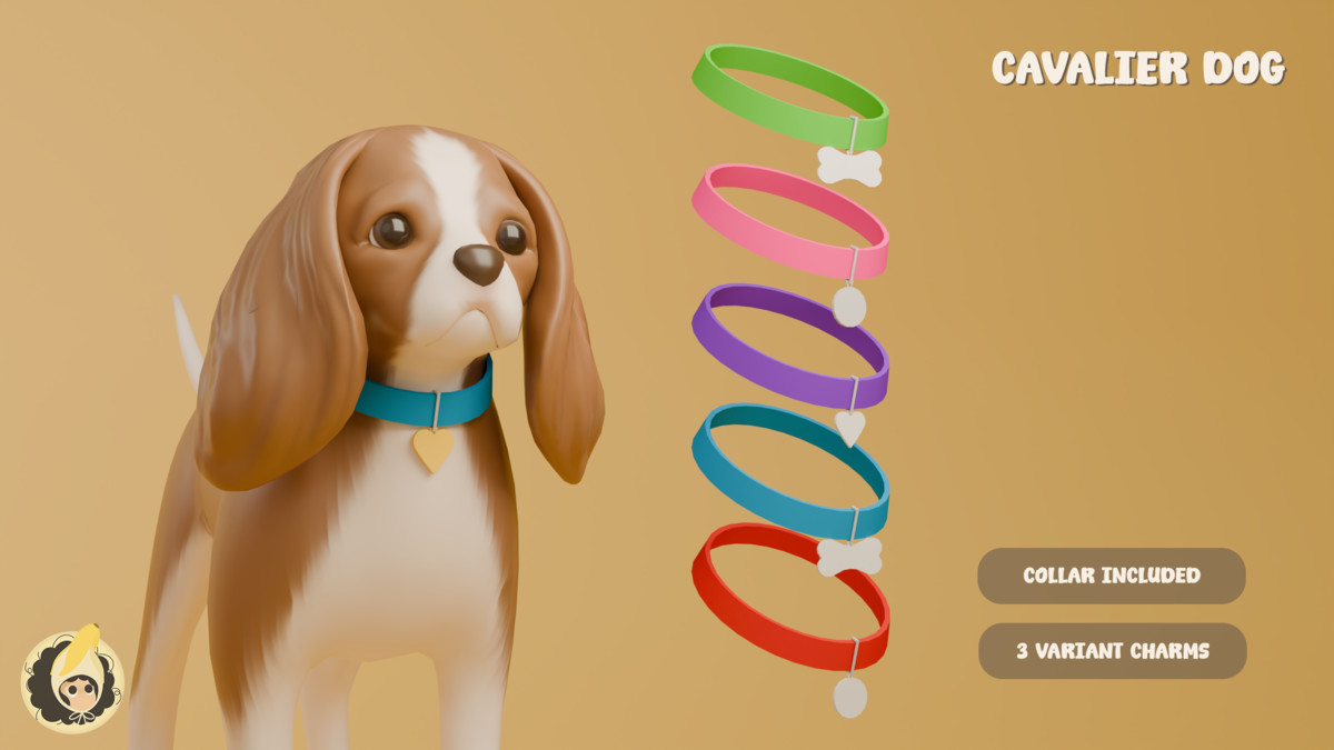 Animated Cavalier Dog