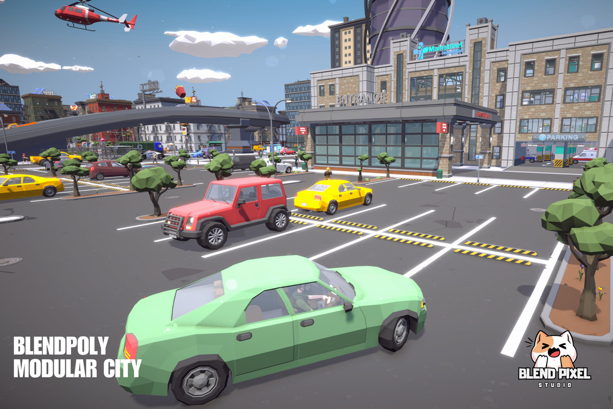 BlendPoly Modular City - Low Poly Assets