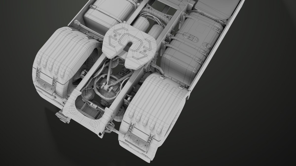 Heavy Truck Chassis 06 Interior URP HDRP Textures