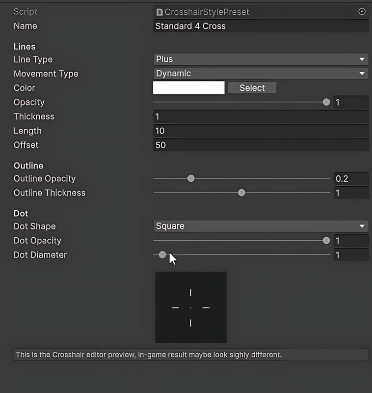 Crosshair X - Runtime Customizable Reticle