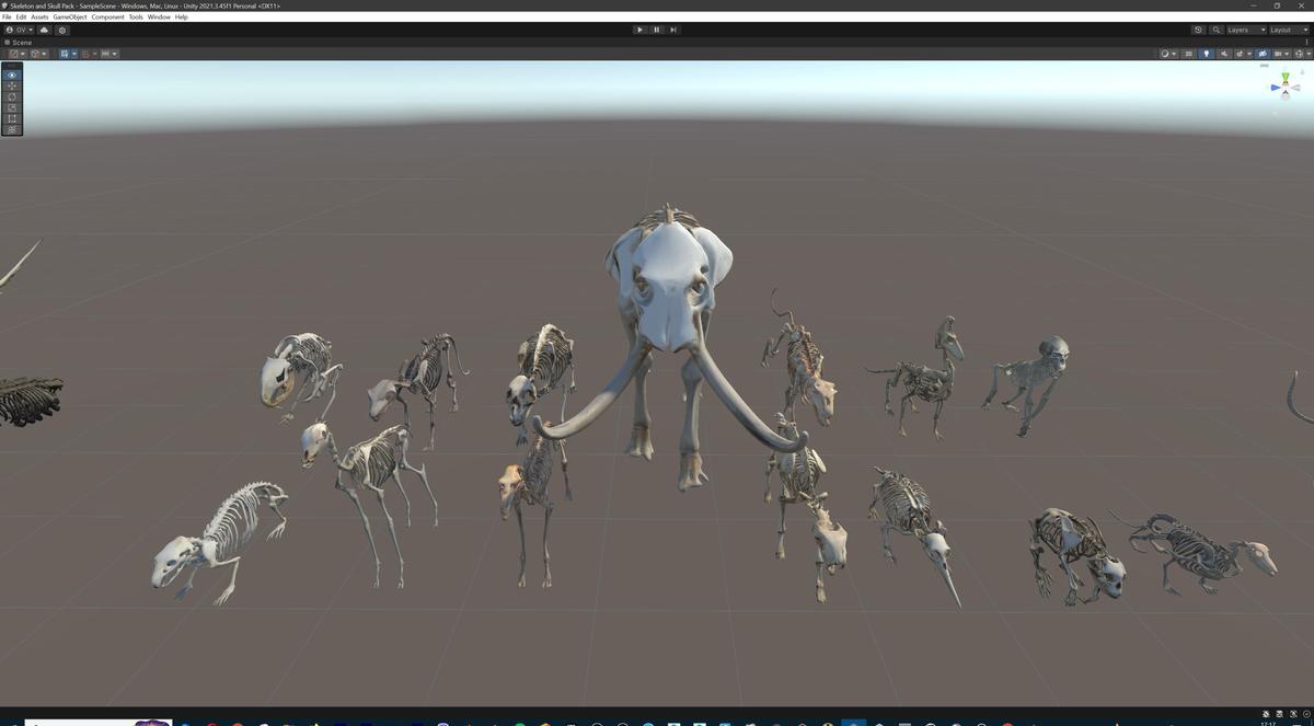 Ultimate Skeleton and Skull Pack. Game-ready low-poly assets