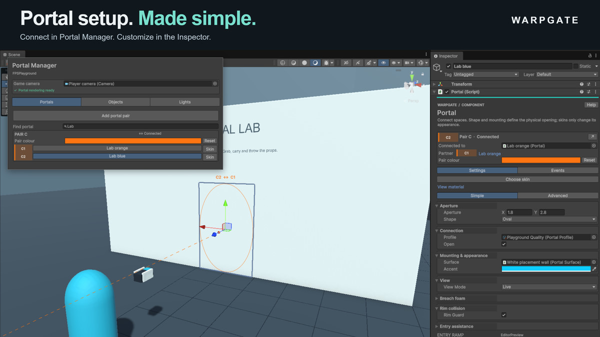 WARPGATE: Real-time Portals