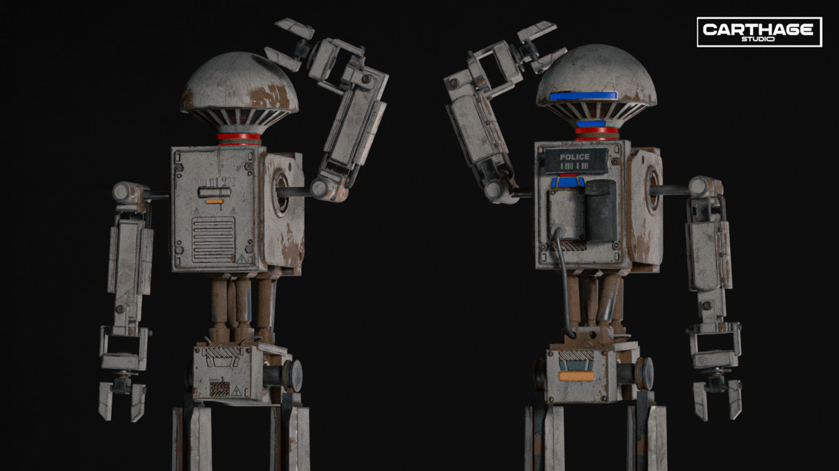 Dome‑Head Security Robot NPC