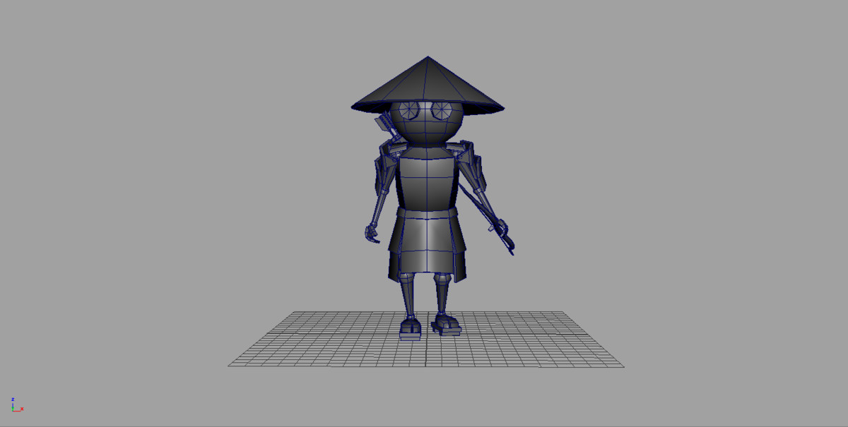 Samurai animated character