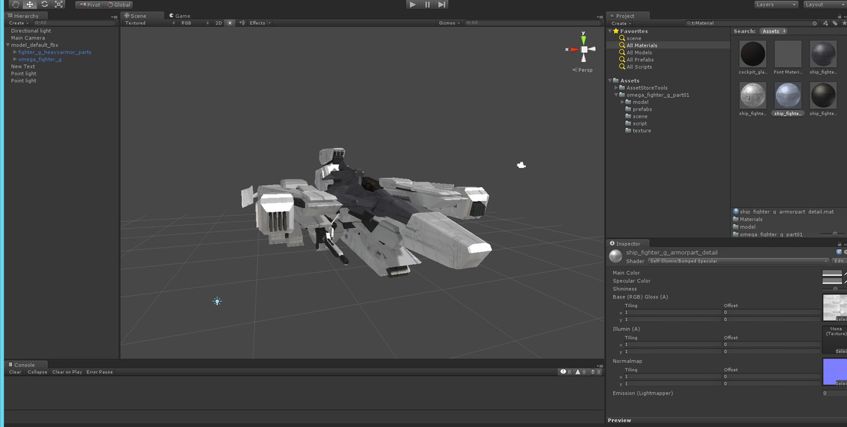 Sci Fi Space Ship Omega Fighter G2