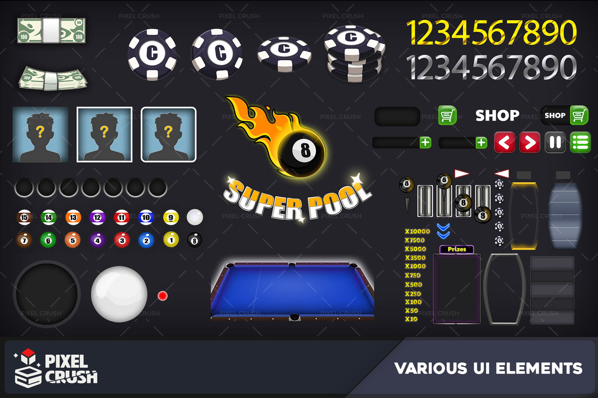 Super Pool - Billiard Game UI Kit