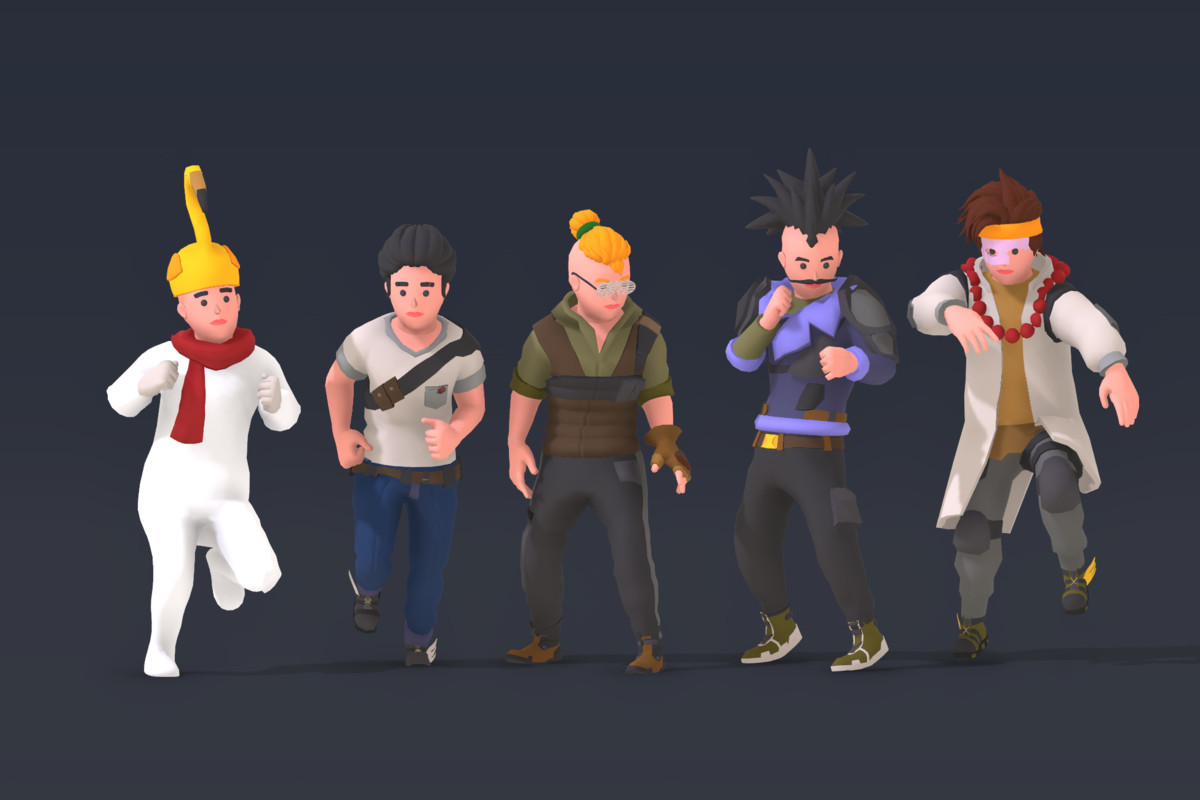 Customizable 3D Funny Characters Bundle