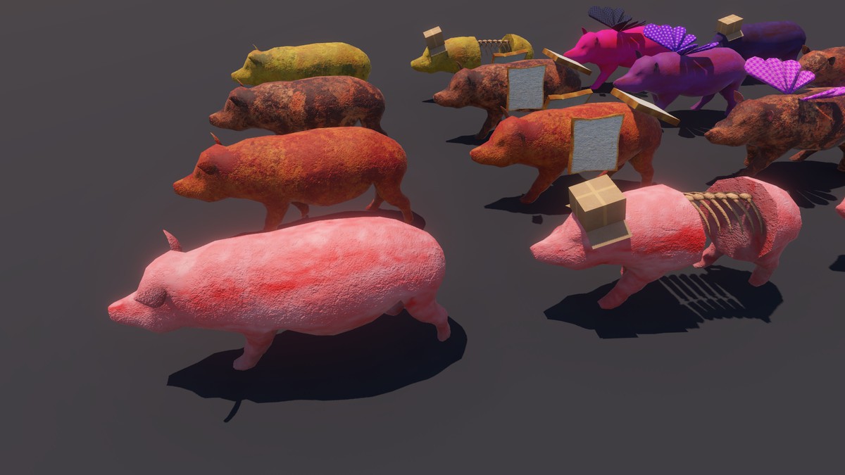 Funny Fried Pig - 3D Character
