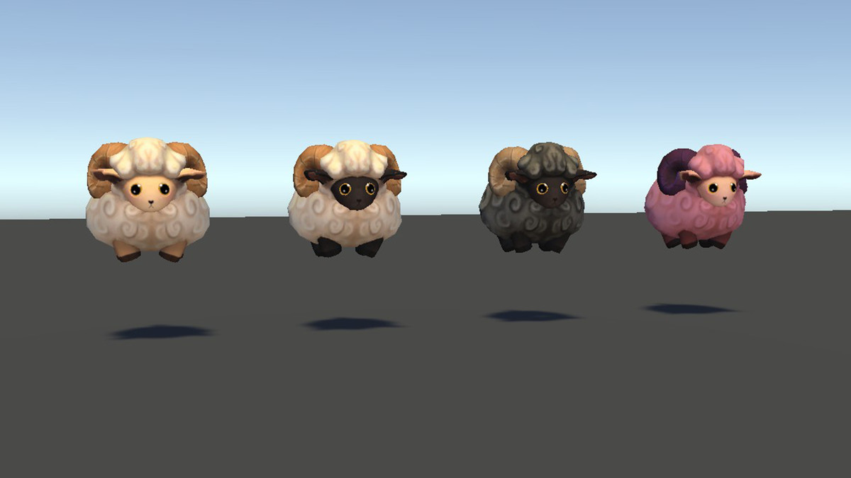 Cute Animated Stylized Sheep