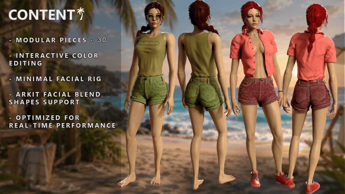 Summer Girl – Casual Game Character