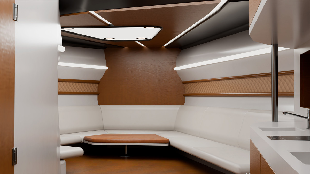 Yacht Boat 01 White with Interior HDR URP Textures