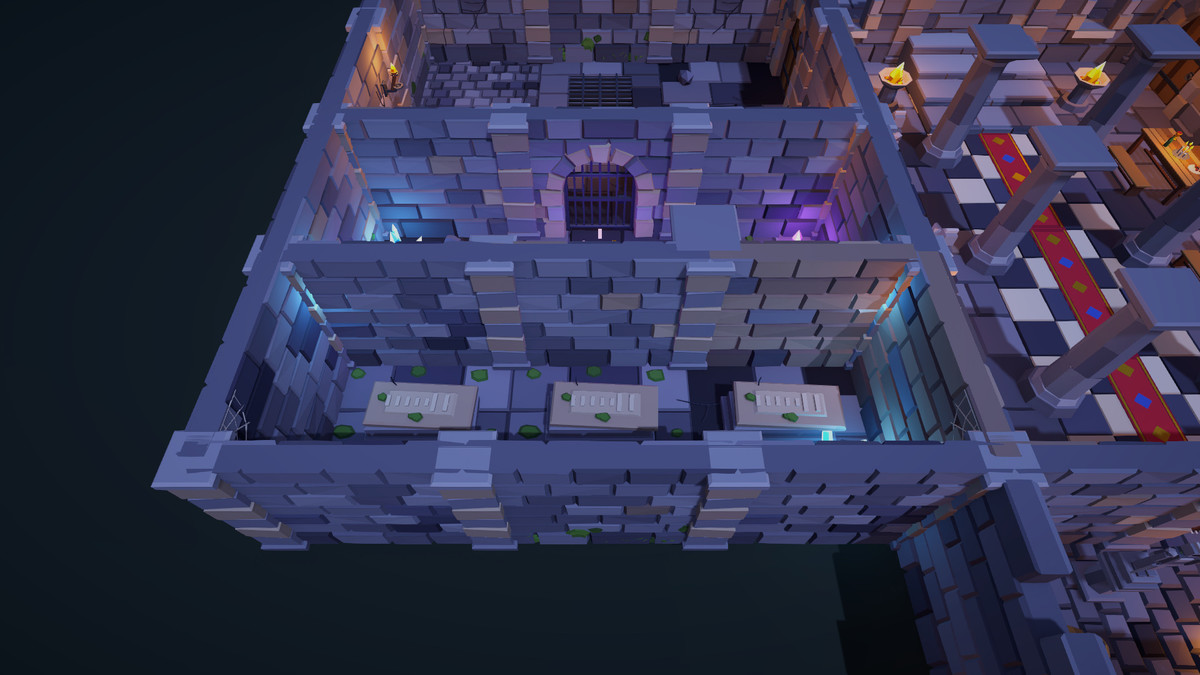 Low Poly Dungeon Keep - Modular Stone Castle Kit