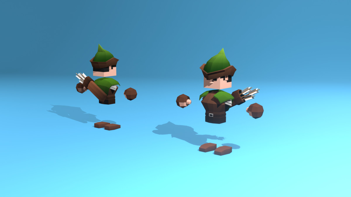 Low Poly Cubic Character - By Shokubutsu