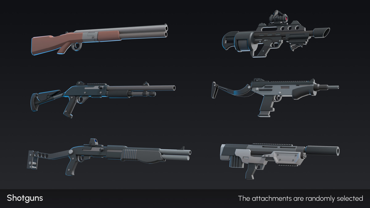 Firearms - Low Poly 3D Models Pack