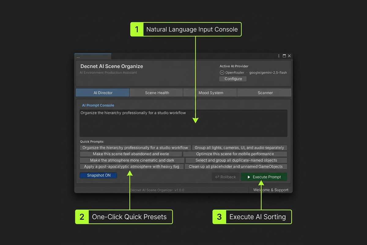 AI Scene Organizer - Intelligent Hierarchy Cleanup & Workflow Automation