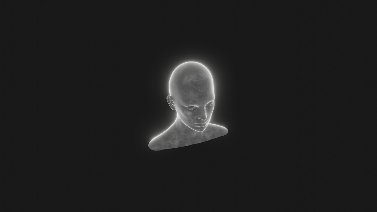 Ghostly Male Female Heads 3D Model Pack - Animated, Blend Shapes
