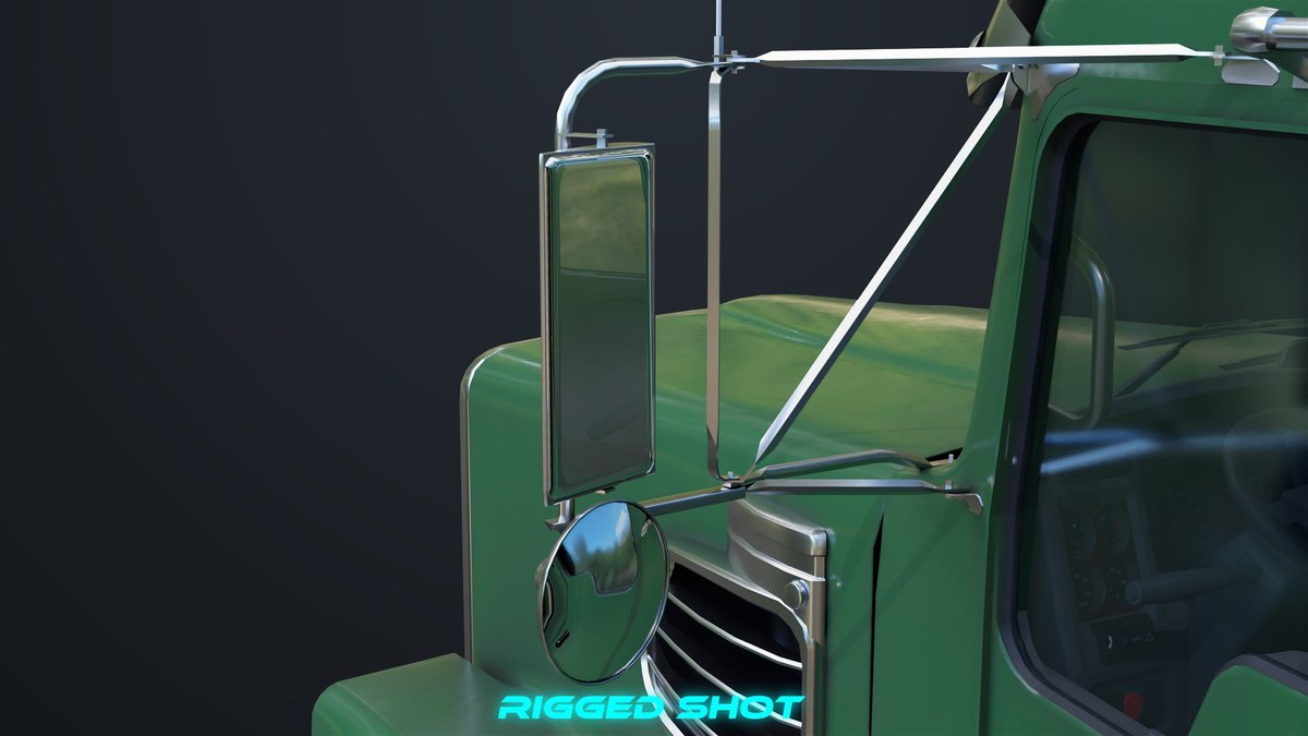 Heavy Truck Chassis 07 Blue and Green URP HDRP Textures