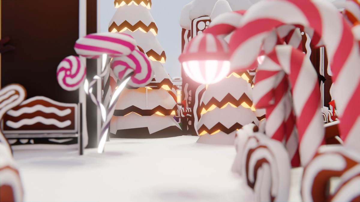 Low Poly Gingerbread Village by IGS
