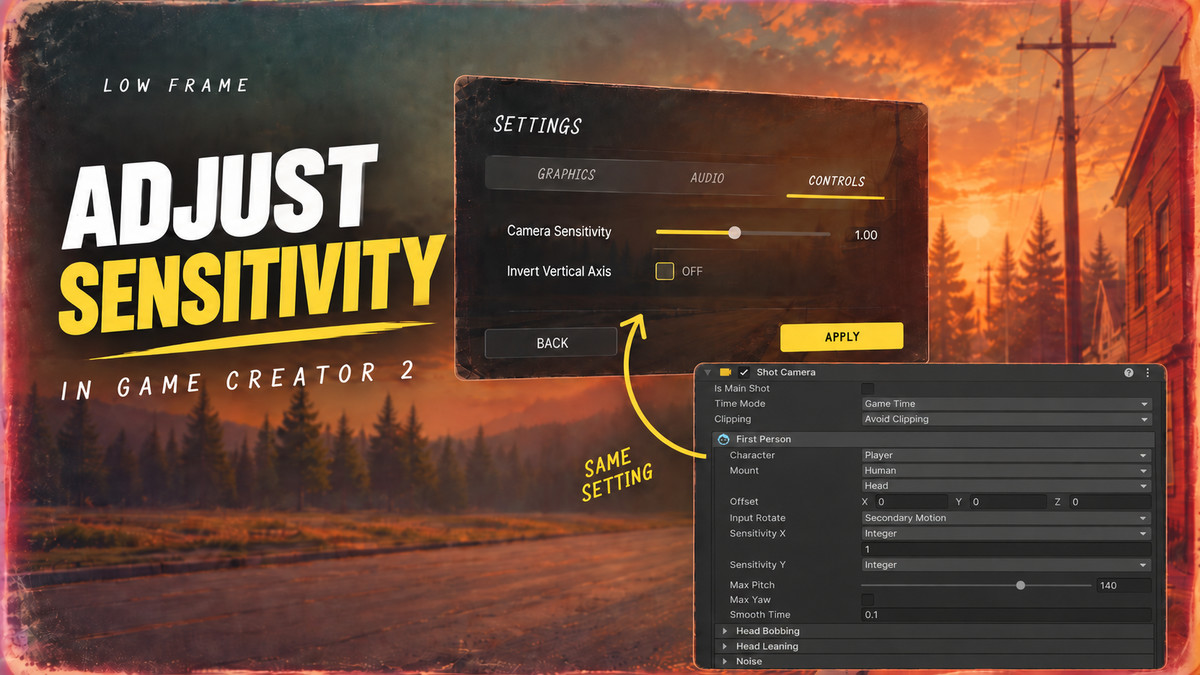 Settings & Pause for Game Creator 2