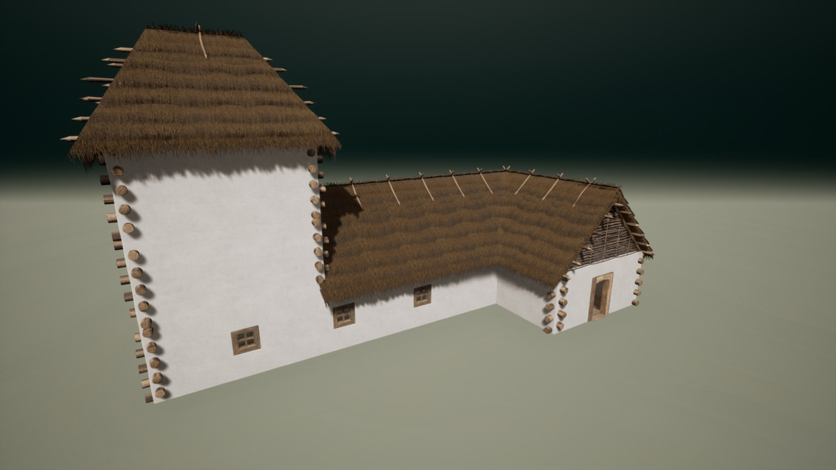 Medieval Modular Slavic Houses Building Kit (Plus Burnt versions)
