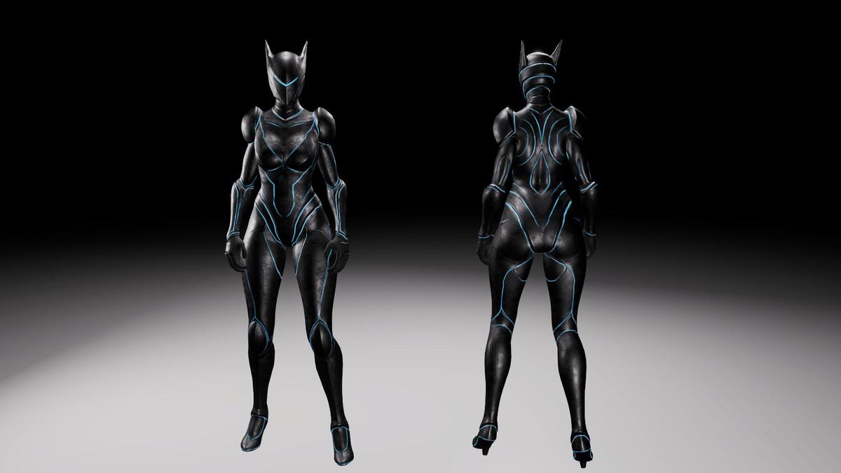 Cyber Sentinel – Stylized Sci-Fi Female Character