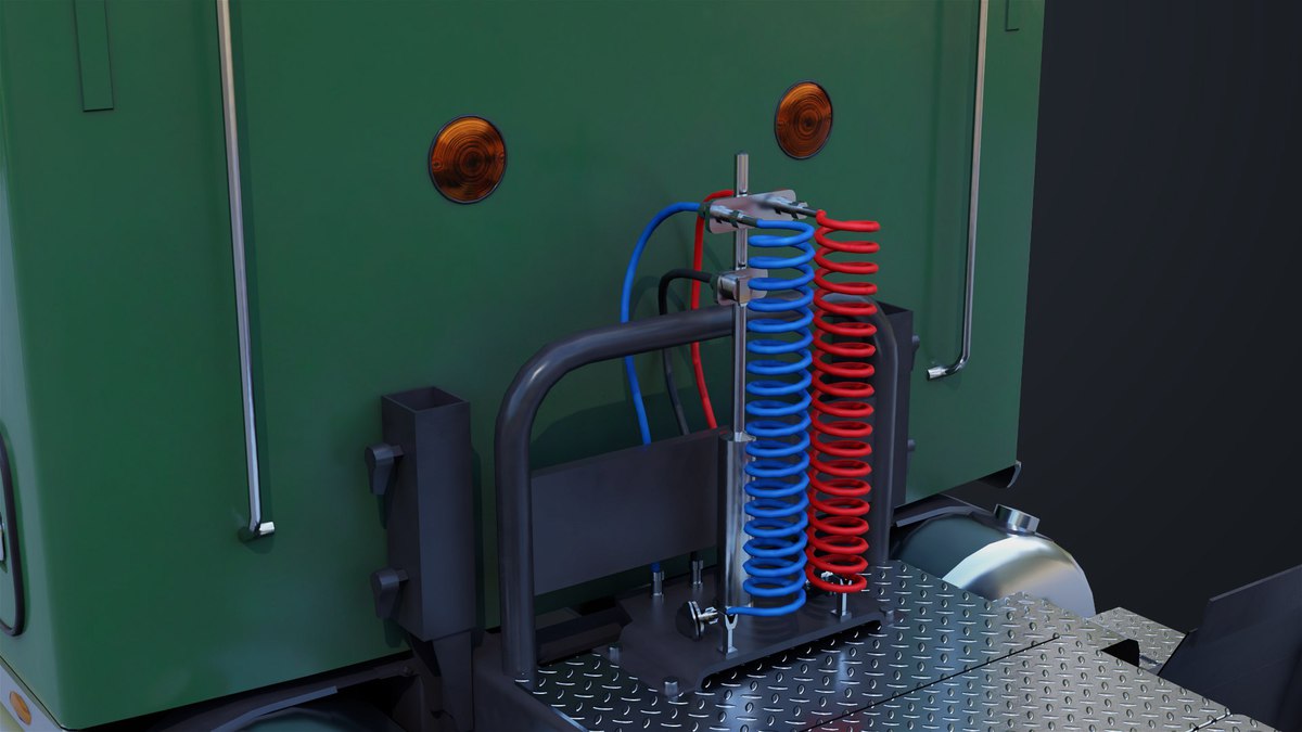 Heavy Truck Chassis 07 Blue and Green URP HDRP Textures