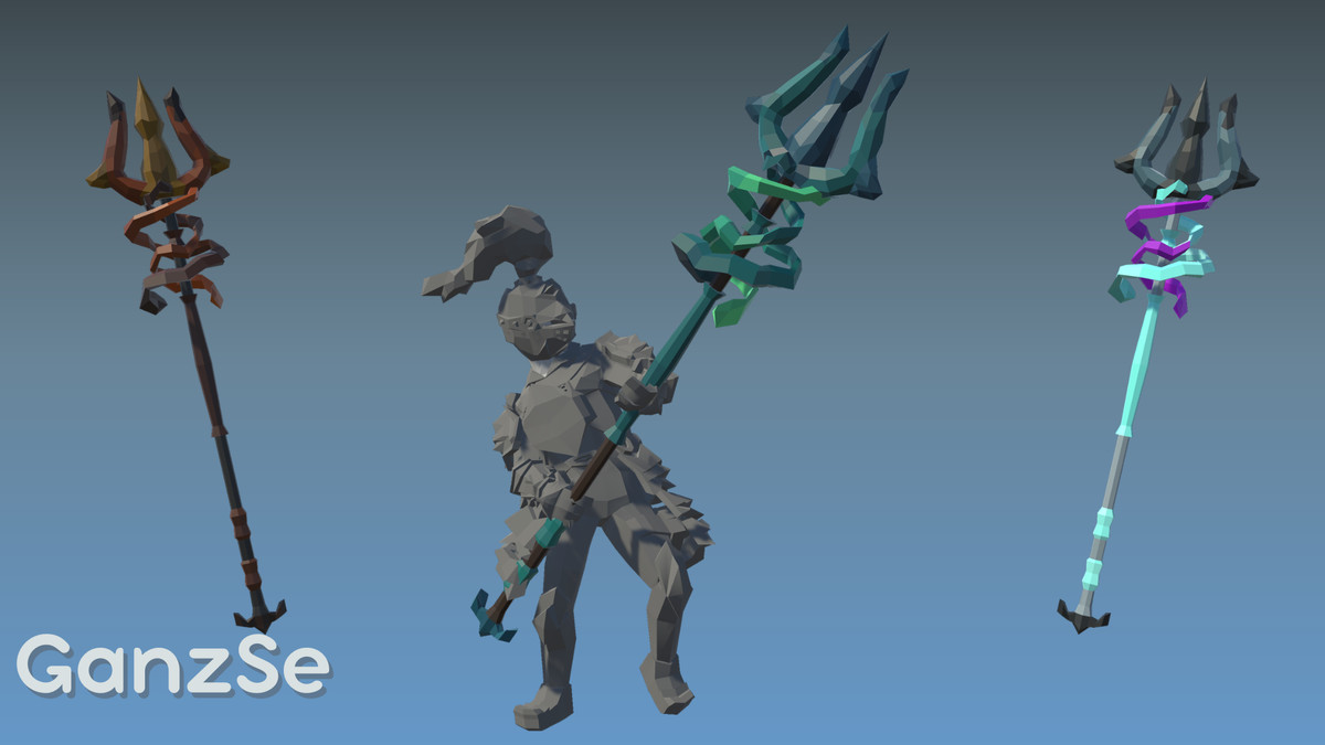 GanzSe Spears - Fantasy Low Poly Pack