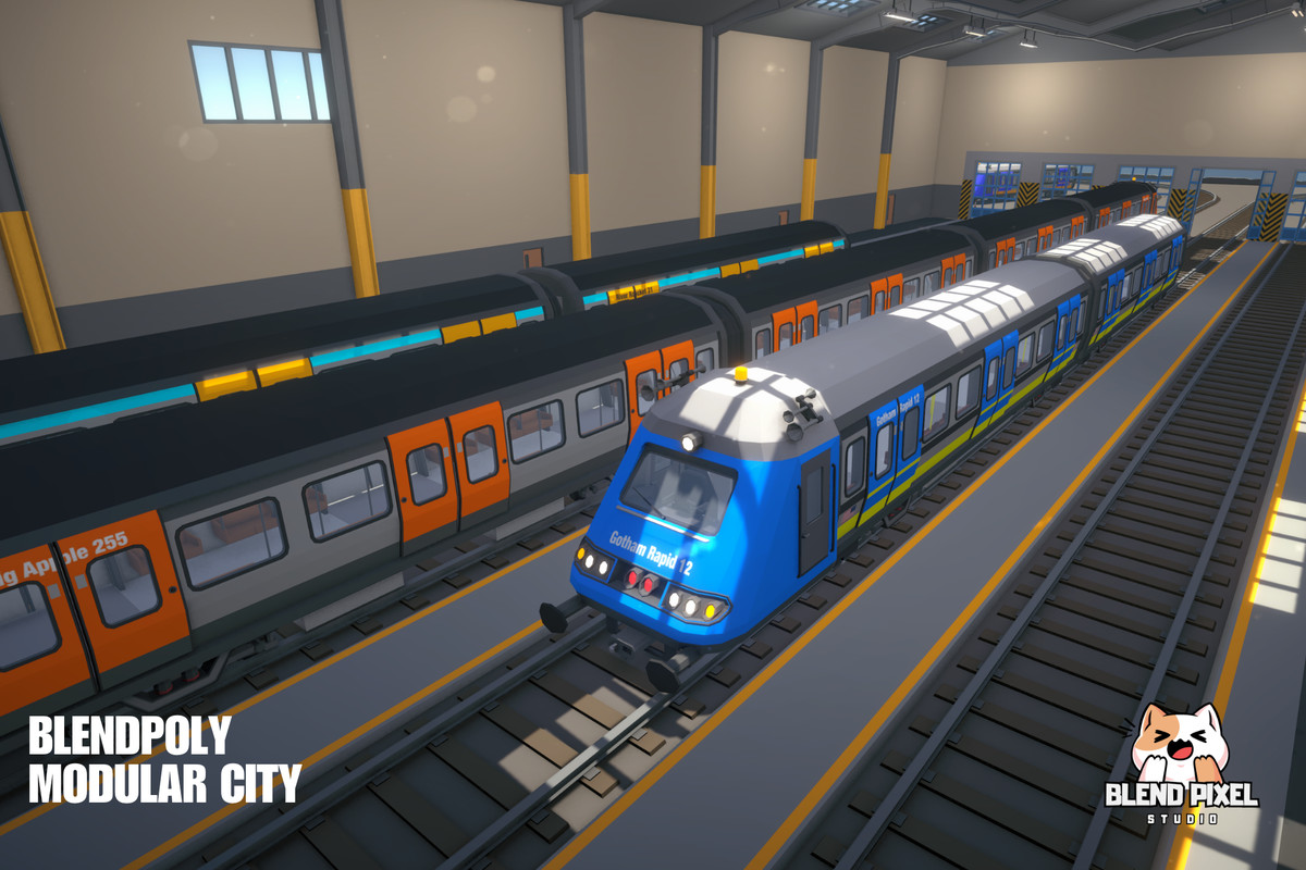 BlendPoly Modular City - Low Poly Assets