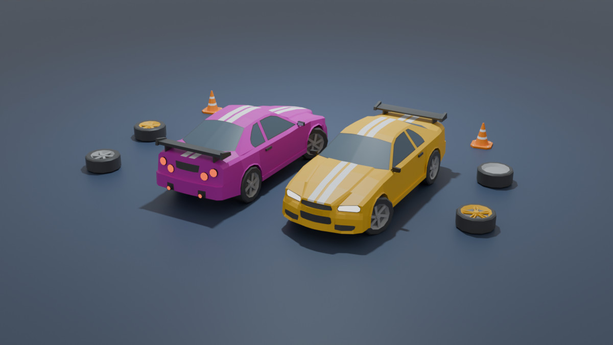 Mobile Optimize-Low Poly Cars
