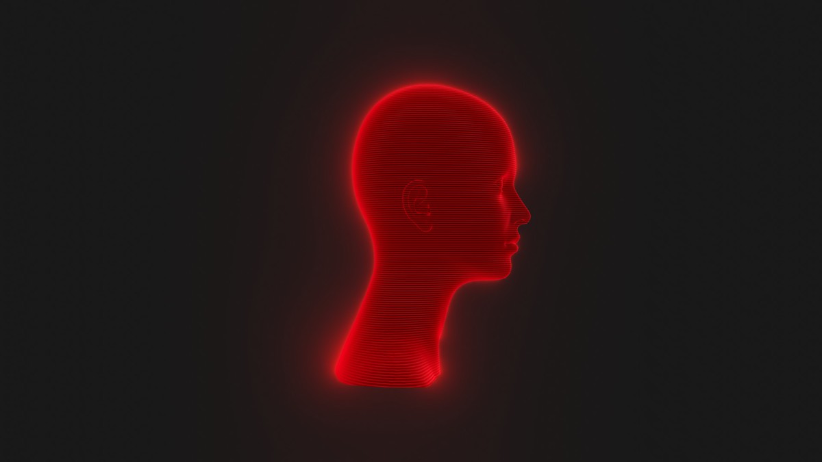 Sci-Fi Red Hologram Male Female Heads 3D Model Pack - Animated, Blend Shapes