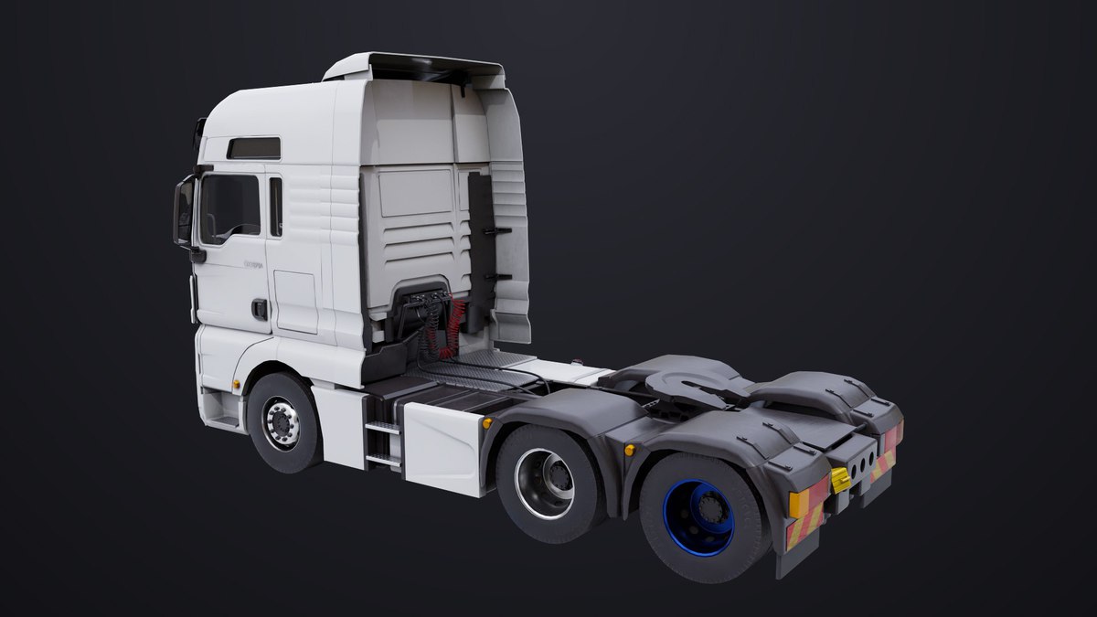 Heavy Truck 04 Chassis White URP HDRP Textures
