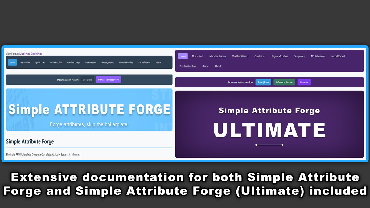 Simple Attribute Forge Ultimate:No-Code Stats, Formulas, Buffs & Classes w/ JSON