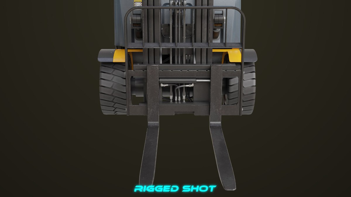 Forklift Truck 01 Yellow URP HDRP Textures