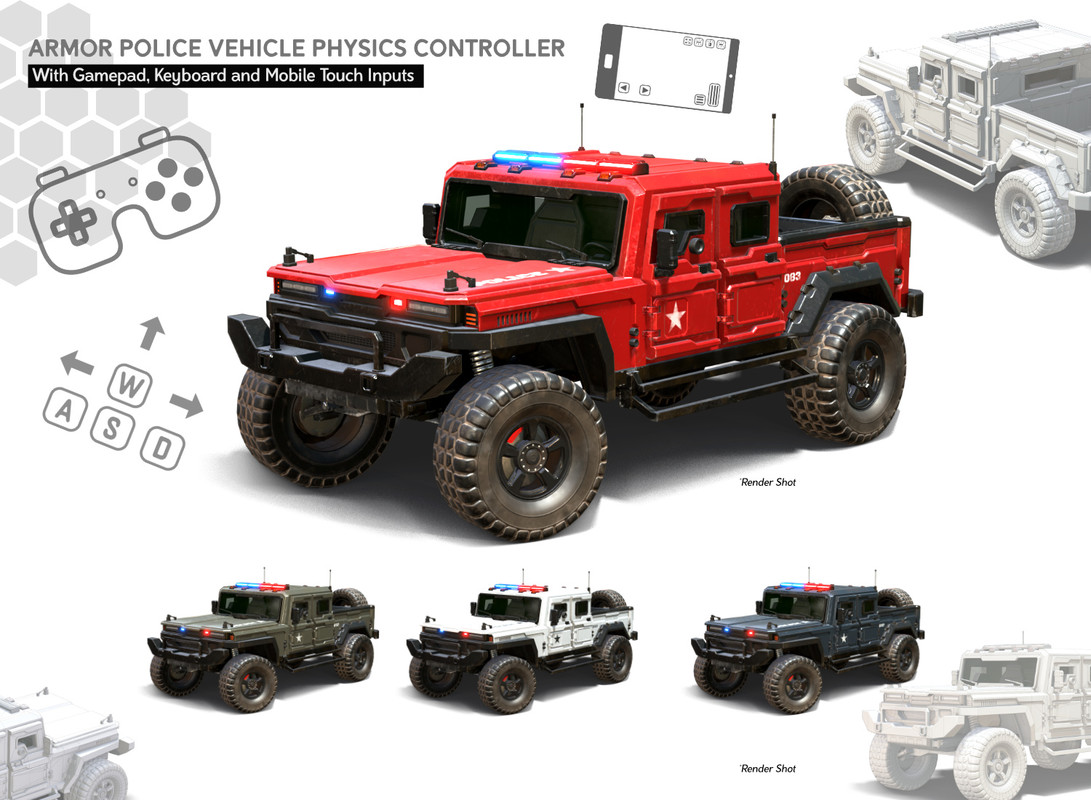 Armor Police Vehicle Physics (3 in 1 Bundle)