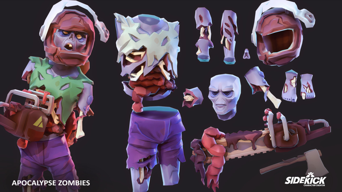 Apocalypse Zombies – Synty Sidekick Modular Characters