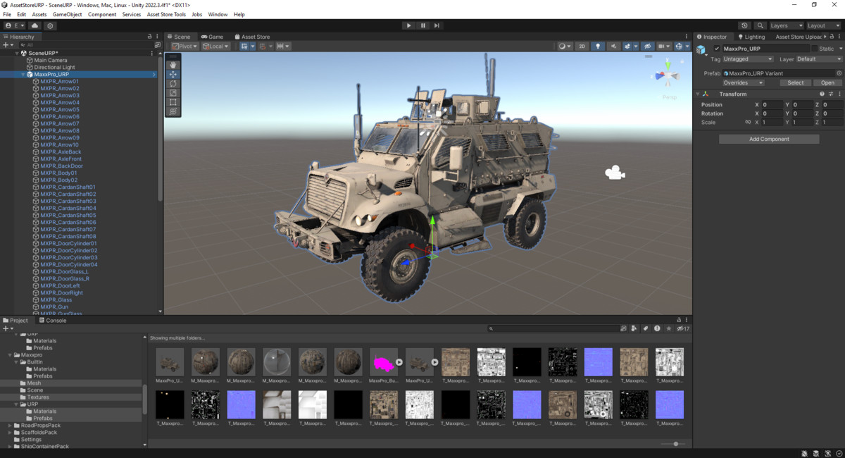 Rigged Military Cars Bundle 4pcs