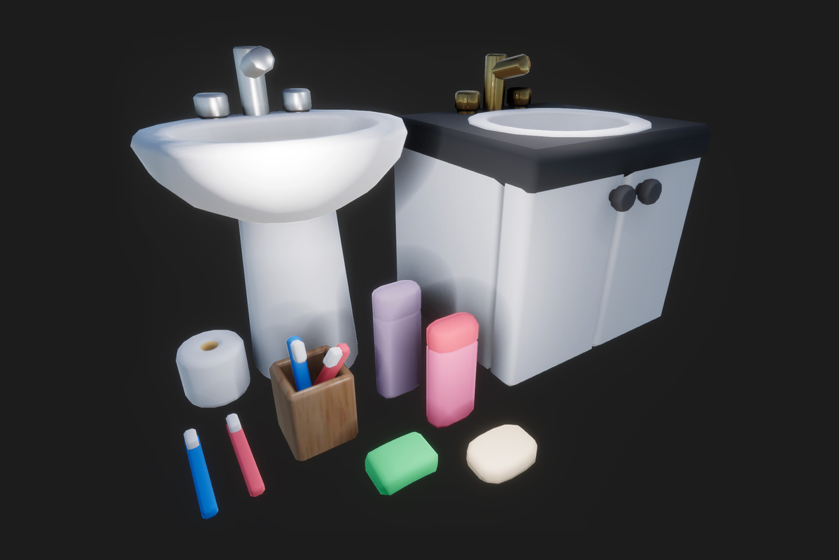 Cozy House Bundle - Goodies! Stylized Low Poly 3D Modular Pack
