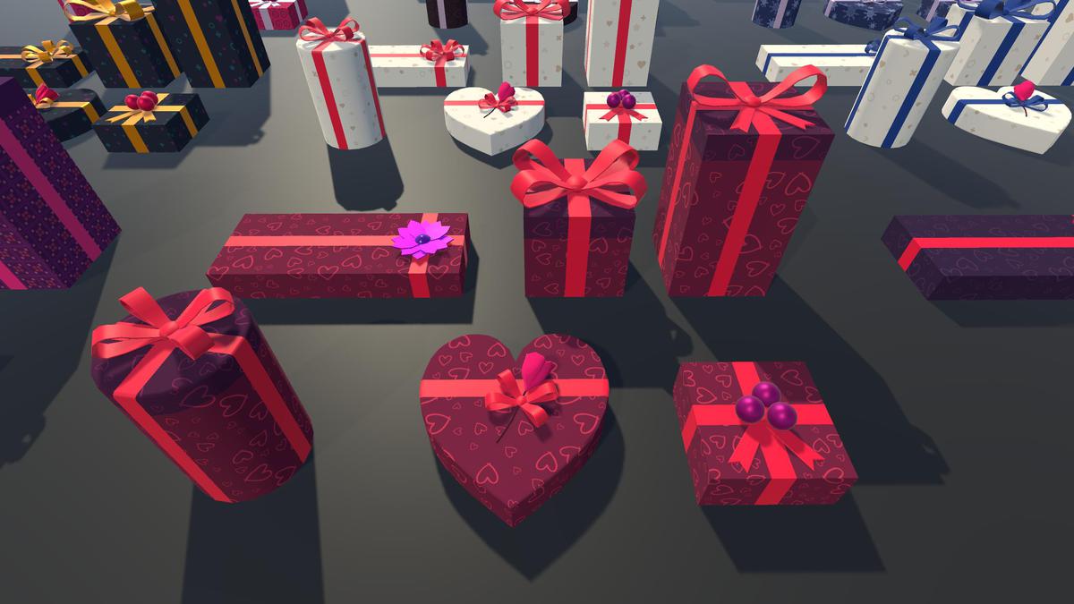 Gift Boxes with Magical Shader (Burn & Reveal)