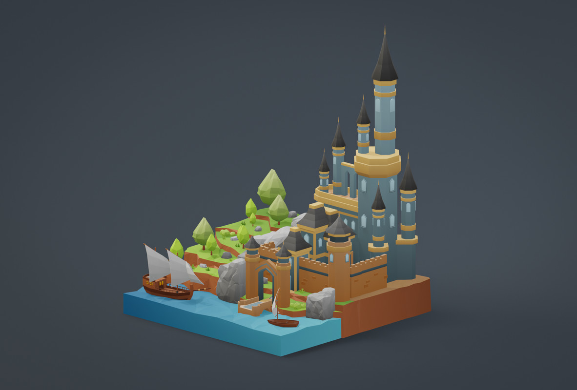 Low Poly Medieval Locations Pack