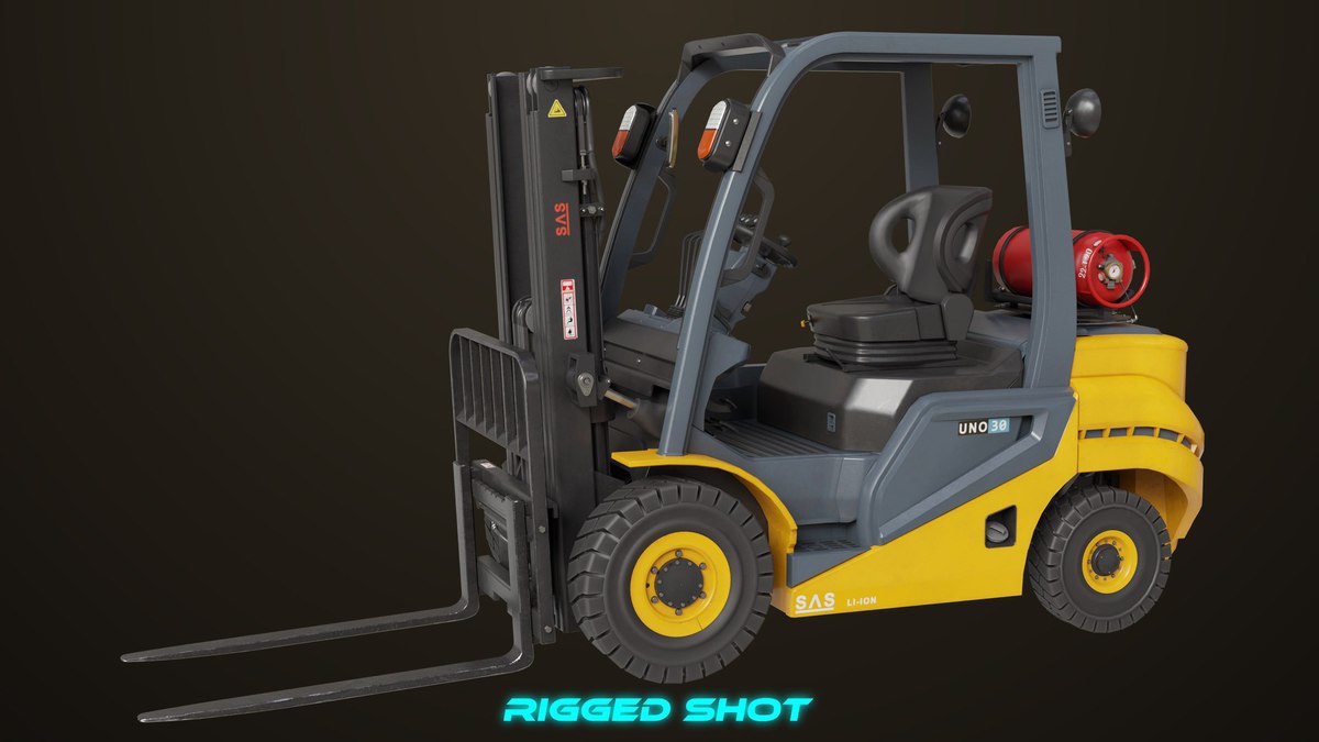 Forklift Truck 02 and 03 URP HDRP Textures