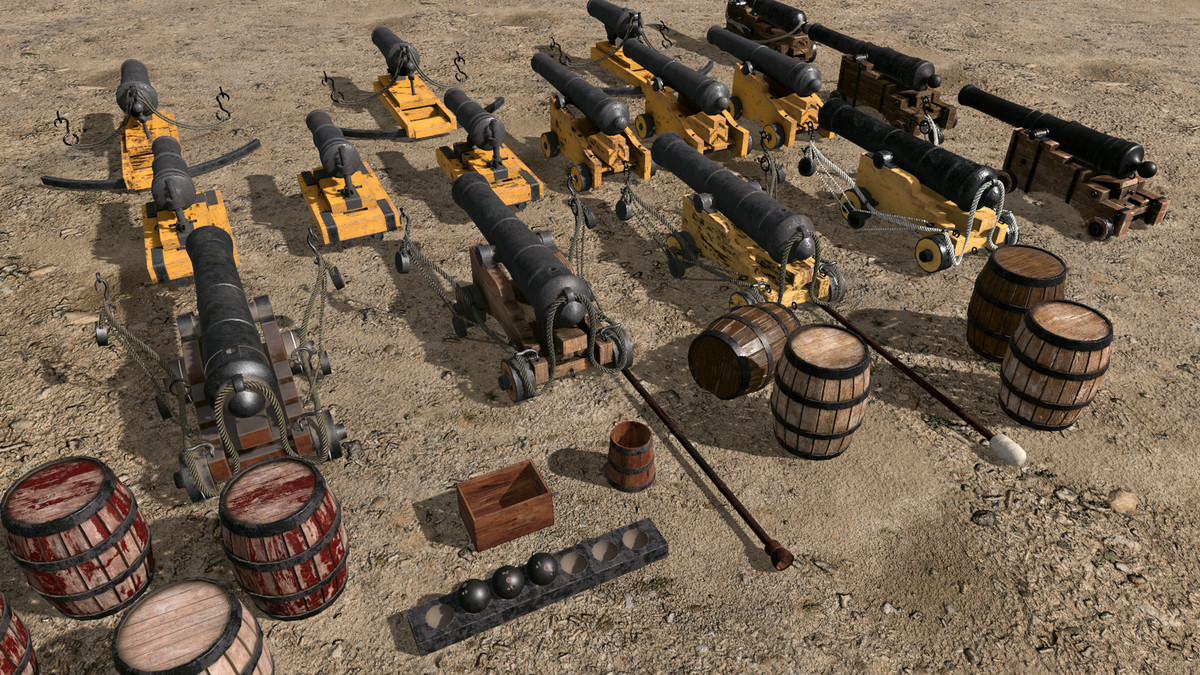 Cannon : Cannons, Cannon Balls & Gunpowder Barrels