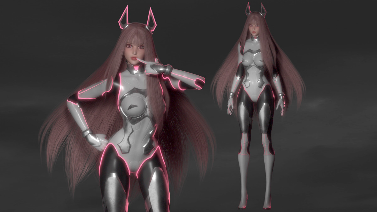 Stellar Aerith - Anime Sci-fi Girl